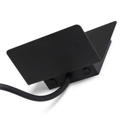 ROSTAM ścienna z USB czarna 230V LED 2x3W 3000K