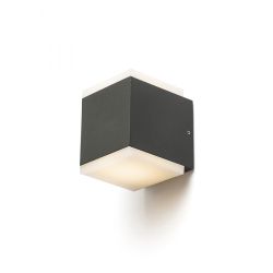 TIRAS II ścienna antracyt akryl mleczny 230V LED 2x6W IP54 3000K