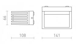 CLAIRE 14 ścienna antracyt akryl mleczny 230V LED 6W IP54 3000K