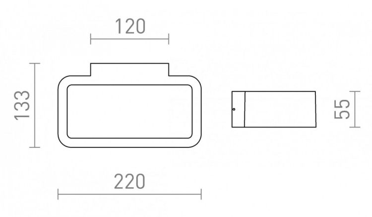 TAPA ścienna biała  230V LED 6W IP54  3000K