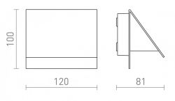 GERI ścienna antracyt  230V LED 5W IP54  3000K