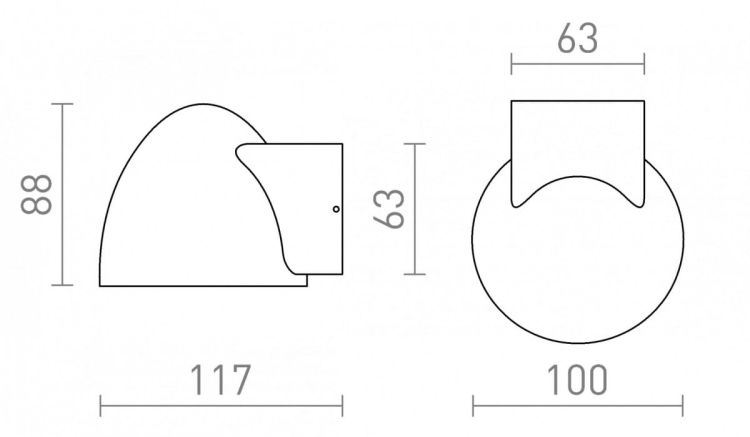 BOURDON ścienna antracyt  230V GU10 35W IP54