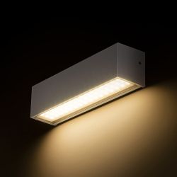 CAMARGUE ścienna srebrno-szara szkło satynowe 230V LED 6W IP65  3000K