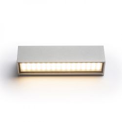 CAMARGUE ścienna srebrno-szara szkło satynowe 230V LED 6W IP65  3000K