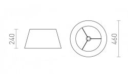 AMBITUS 46/24 abażur podłogowy kremowo - biała  max. 28W