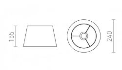 ALVIS 24/15 abażur stołowy kremowo - biała  max. 28W