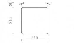 BELI SQ 21 wpuszczana akryl mleczny 230V LED 24W IP65 3000K