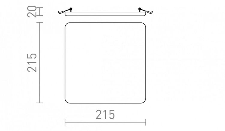 BELI SQ 21 wpuszczana akryl mleczny 230V LED 24W IP65 3000K