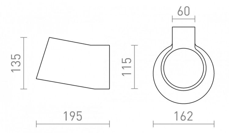 BENITA ścienna  gipsowa 230V E14 25W