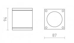 RODGE sufitowa antracyt  230V GU10 35W IP54