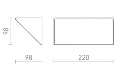 ANDANTE ścienna antracyt akryl mat  230V LED 21W IP65  3000K