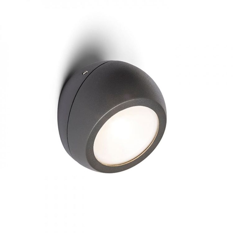 SIV natynkowa antracyt  230V LED 6W 120° IP54  3000K