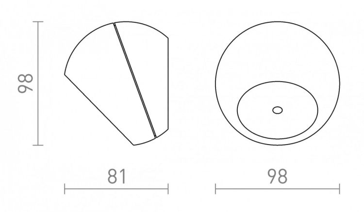 SIV natynkowa antracyt  230V LED 6W 120° IP54  3000K