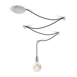 SPIDER I zestaw wiszący czarna chrom 230V E27 15W