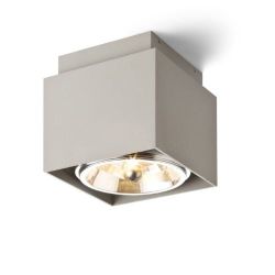 EX 111 sufitowa kwadratowa  aluminium szczotkowane 230V/12V G53 50W