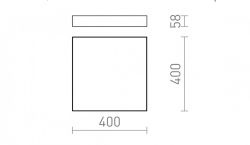 LARISA SQ 40 sufitowa czarna  230V LED 50W  3000K