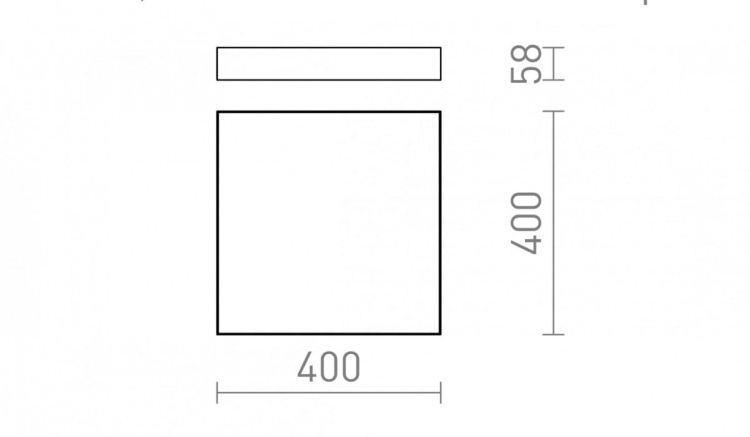 LARISA SQ 40 sufitowa biała  230V LED 50W  3000K