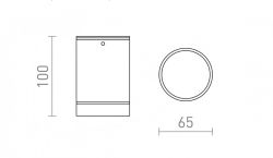 SAMMY sufitowa szara  230V LED GU10 15W IP54