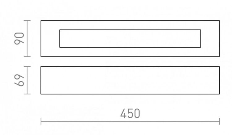 ROLO 45 ścienna  gipsowa 230V E14 2x11W