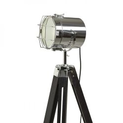 NAUTIC podłogowa czarna chrom 230V E27 20W