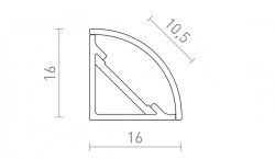 LED PROFILE E natynkowy 1m