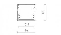 LED PROFILE C natynkowy 1m