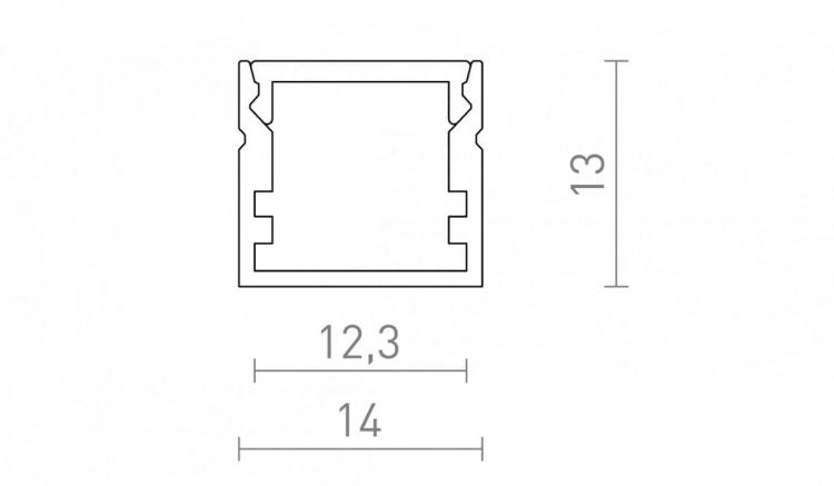 LED PROFILE C natynkowy 1m