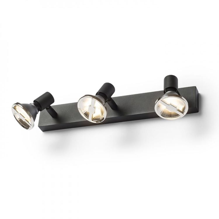 TRICA III ścienna czarna  230V GU10 3x25W