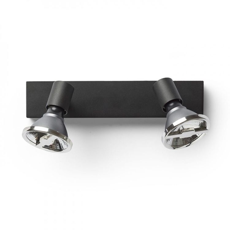 TRICA II ścienna czarna  230V GU10 2x25W