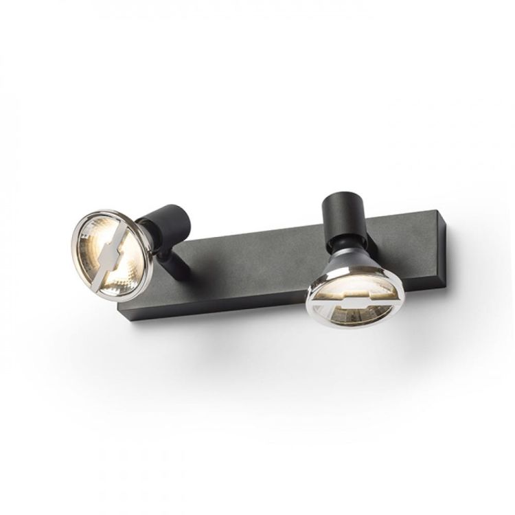 TRICA II ścienna czarna  230V GU10 2x25W