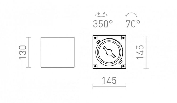 JAMES I DIMM sufitowa biała matowa   230V LED 15W 24°  3000K