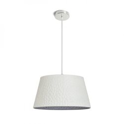 BUCKY 40 wisząca biała/szara metal 230V E27 28W
