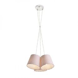 NANCY III wisząca biała/czerwona  230V E14 3x11W