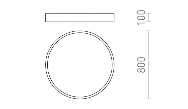 MEZZO 80 DIMM sufitowa biała  230V LED 100W  3000K