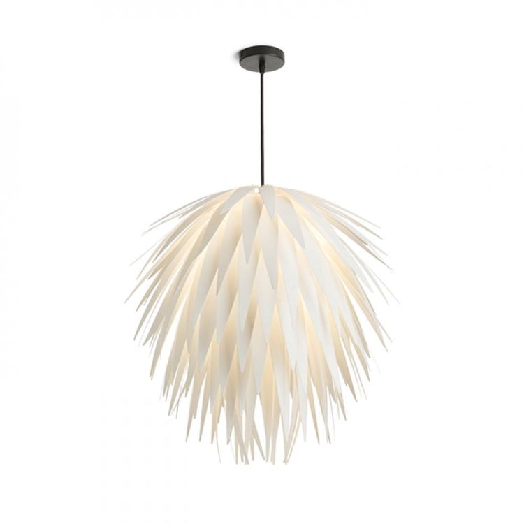 CLANK wisząca białe PVC/czarna  230V E27 15W