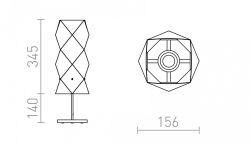 ZUMBA stołowa  białe PCV/drewno/chrom 230V E14 11W