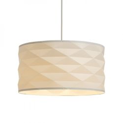 EZRA 40 wisząca białe PVC/szara  230V E27 15W