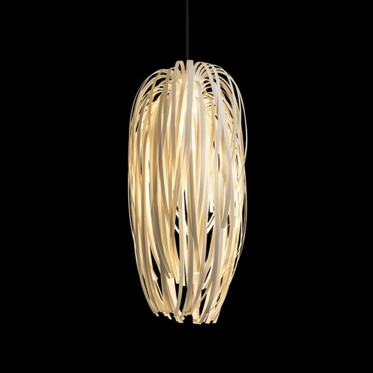 ZALA wisząca białe PVC/czarna  230V E27 15W