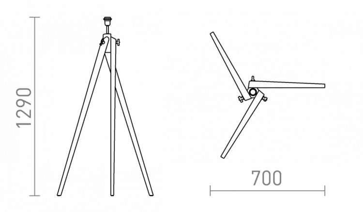AMBITUS stojak podłogowy  bambus 230V E27 28W
