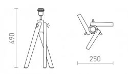 AMBITUS stojak stołowy  bambus 230V E27 28W