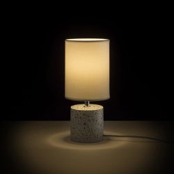 CAMINO stołowa z abażurem biała decor teraco 230V E27 28W
