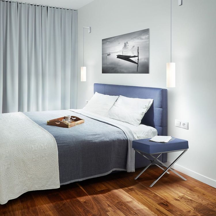 HUDSON ścienna biała chrom 230V E27 28W