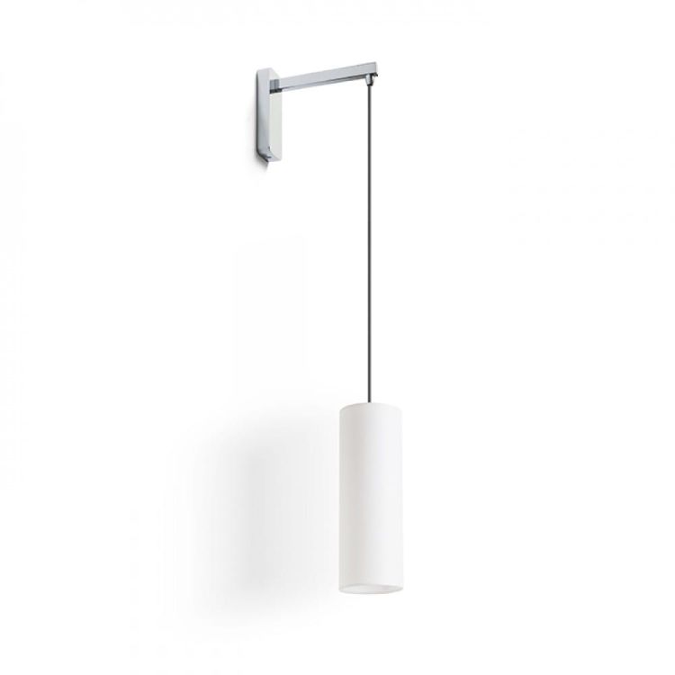 HUDSON ścienna biała chrom 230V E27 28W