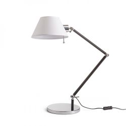 MONTANA stołowa biała/czarna chrom 230V E27 28W