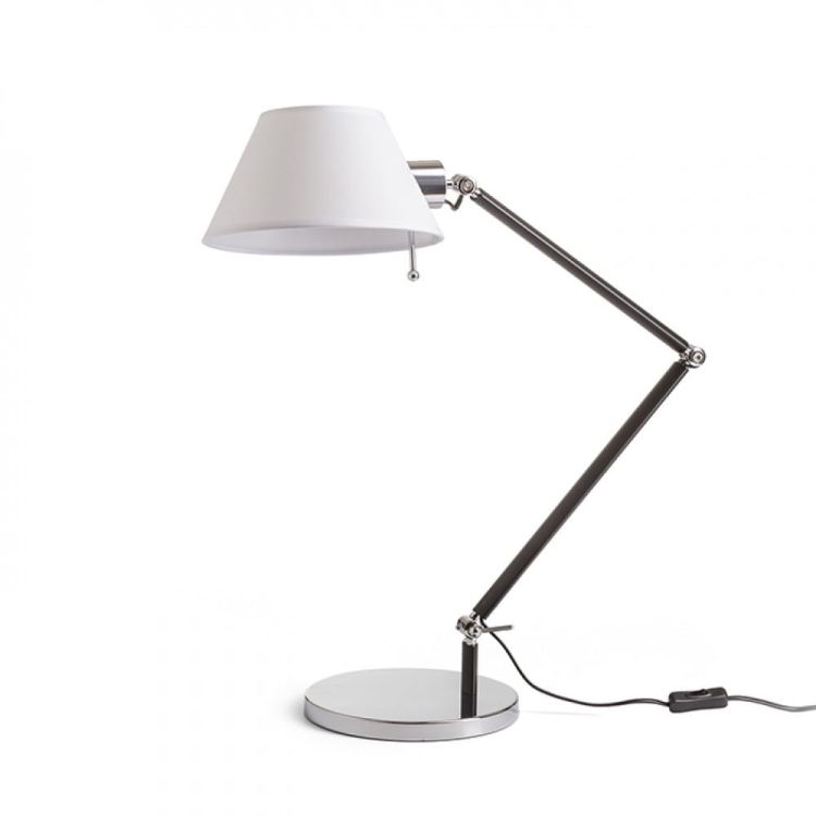 MONTANA stołowa biała/czarna chrom 230V E27 28W