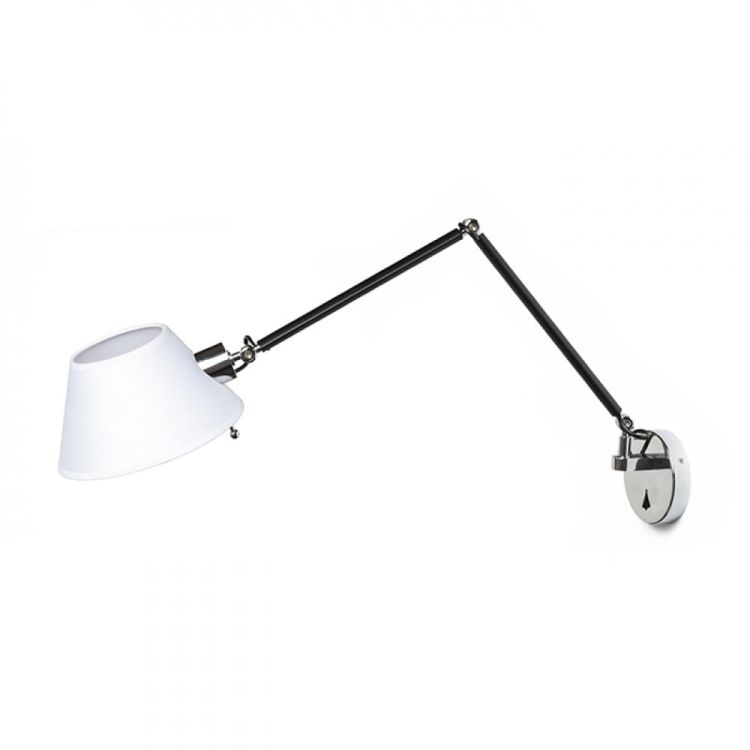 MONTANA ścienna biała/czarna chrom 230V E27 28W