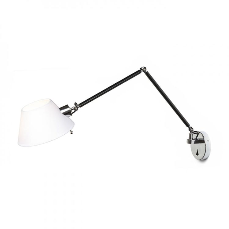 MONTANA ścienna biała/czarna chrom 230V E27 28W