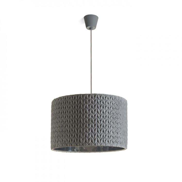 AINO 40 wisząca szara chrom 230V E27 28W