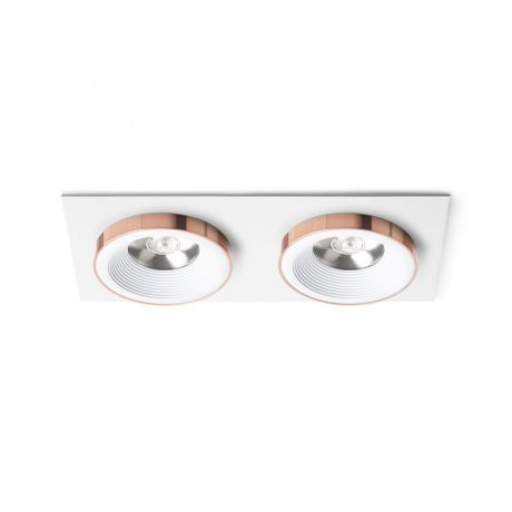 Przejdź do produktu SHARM SQ II wpuszczana biała miedź 230V LED 2x10W 24°  3000K