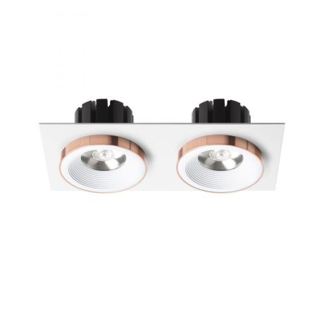 Przejdź do produktu SHARM SQ II wpuszczana biała miedź 230V LED 2x10W 24°  3000K